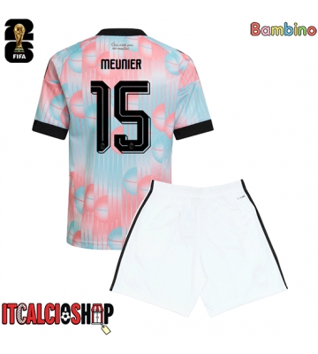 Belgio Thomas Meunier #15 Seconda Maglia Bambino Mondiali 2026 Manica Corta (+ Pantaloni corti)